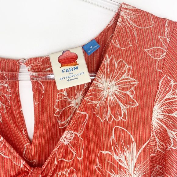 Farm Rio for Anthropologie Jacobella Red Floral Wide Leg Jumpsuit M - Picture 5 of 10